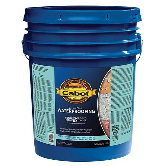 6-Pack of 5 gal Cabot 1000 Crystal Clear Waterproofing Sealer With Teflon
