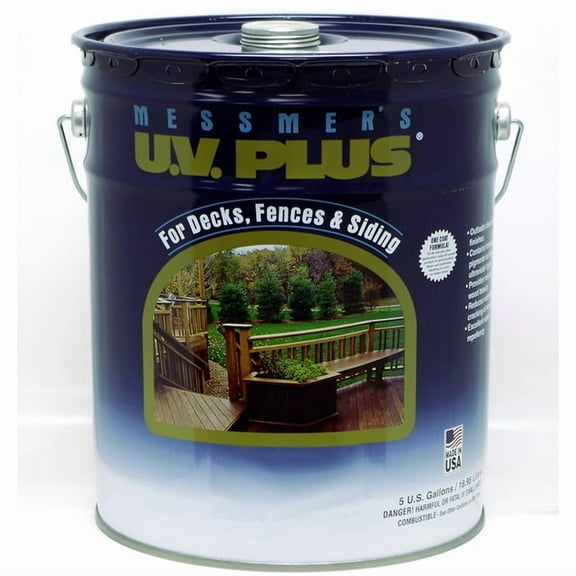 6-Pack of 5 gal Messmer’s MS-612-5 Lakeside Brown U.V. Plus Oil-Based Semi-Transparent Stain