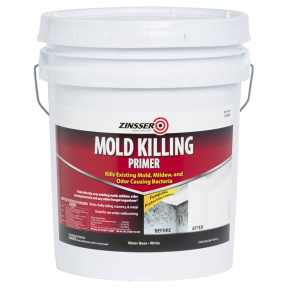 6-Pack of 5 gal Zinsser 276088 Mold Killing Primer White Water-Based Mold Killing Primer