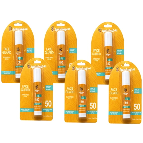 6 Pack of Australian Gold Face Guard SPF50 0.5 OZ