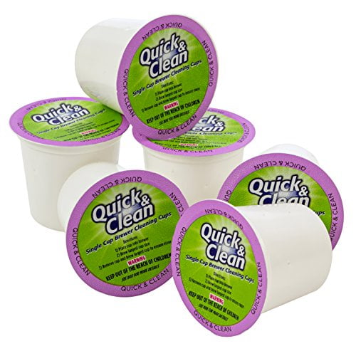 6 Pack of Cleaning Cups for Keurig K Cup Machines 2.0 Compatible Stain Non Toxic By Quick Clean