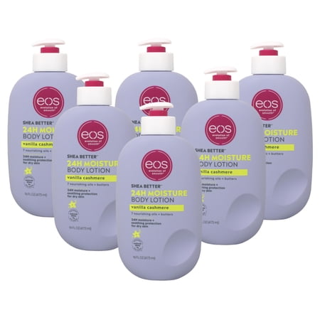 6 Pack of EOS Shea Better Body Lotion, Vanilla Cashmere 16 Ounce