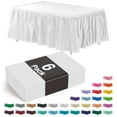 thumbnail image 1 of 6-Pack of Exquisite White Plastic Table Skirts - Each 14 Ft. Long x 29 Inch Wide, 1 of 9