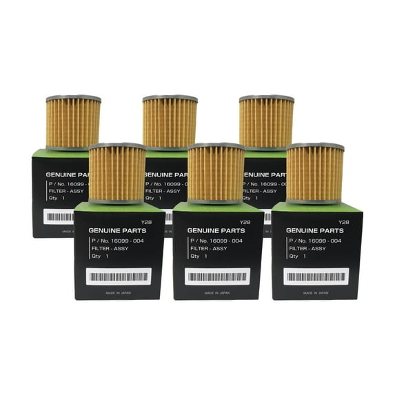 6 Pack of Kawasaki 16099-004 Genuine Oil Filter New OEM