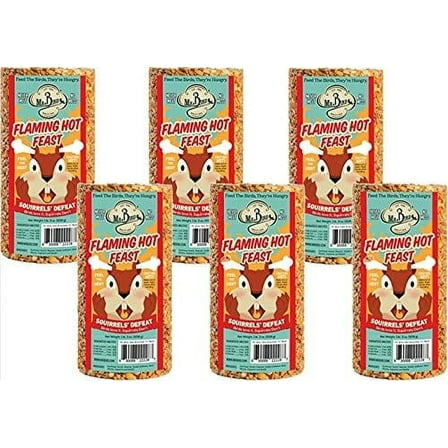 6-Pack of Mr. Bird Flaming Hot Feast Small Cylinder 19 oz.