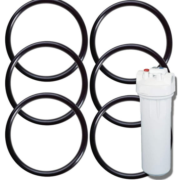 6-Pack of O-Rings for GE (TM) 2.5 Inch Water Filters - Compatible with GXWH20F, GXWH04F, GXRM10, GXWH20S and GX1S01R - Gaskets/O-Rings/Seals