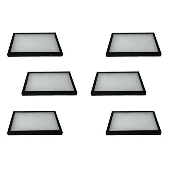 6 Pack of Riker Display Cases 8 x 12 x 3/4 with Glass Top for Jewelry Arrowheads Relics & More LXKJ