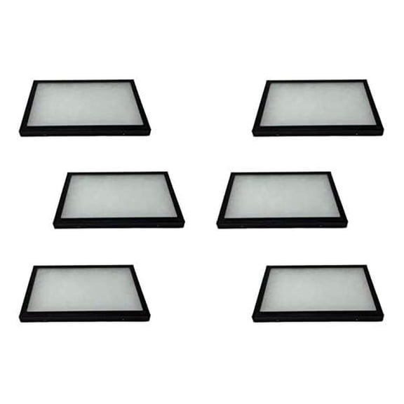 6 Pack of Riker Display Cases 8 x 12 x 3/4 with Glass Top for Jewelry Arrowheads Relics & More