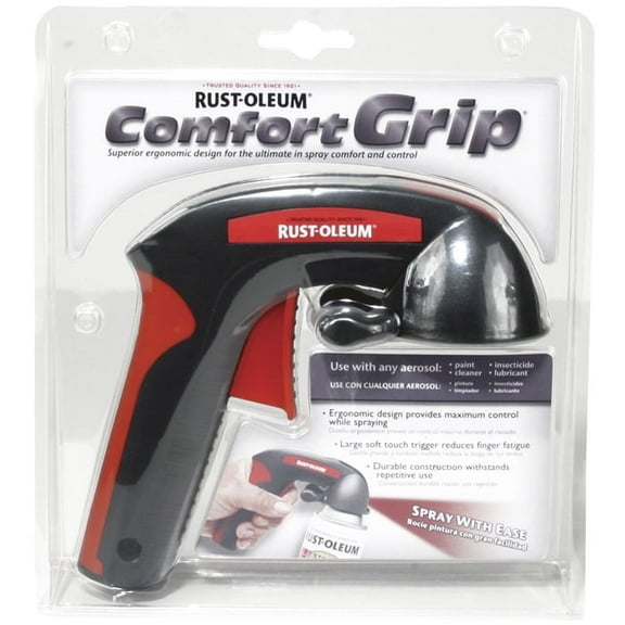6-Pack of Rust-Oleum Brands 241526 Black Comfort Grip Spray Can Grip