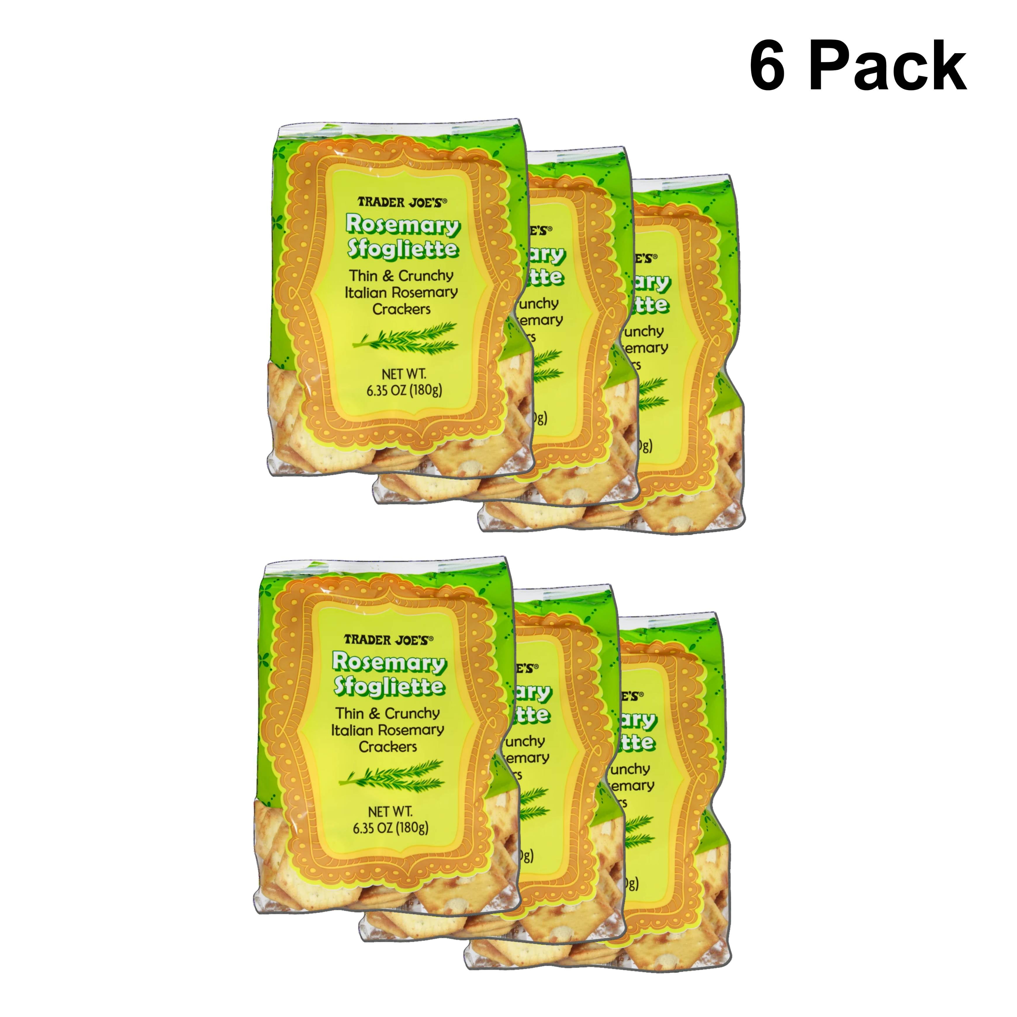 6 Pack of Trader Joe’s Enjoy Rosemary Sfogliette Thin And Crunchy