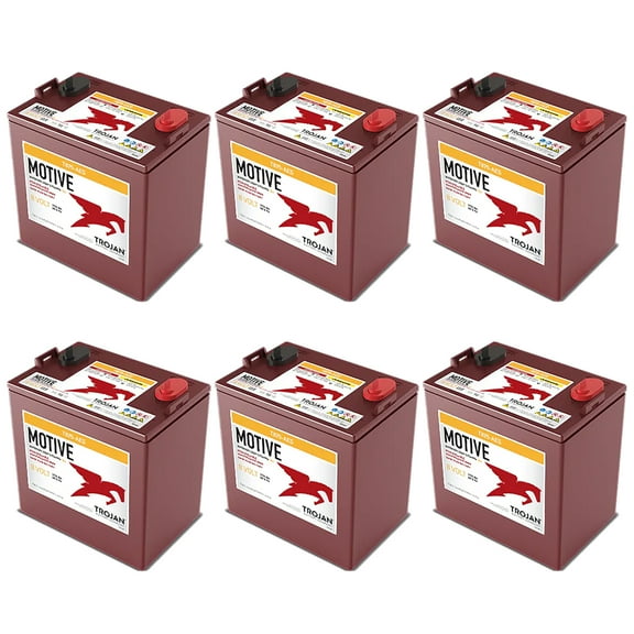 6 Pack of Trojan T875-AES 8V Superior Deep Cycling VRLA AGM Batteries