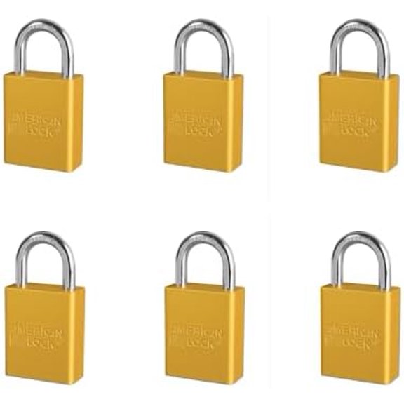 6 Pack ofPadlock With 1 1/2" Solid Aluminum Body 1" Shackle$$Tools & Hardware Other