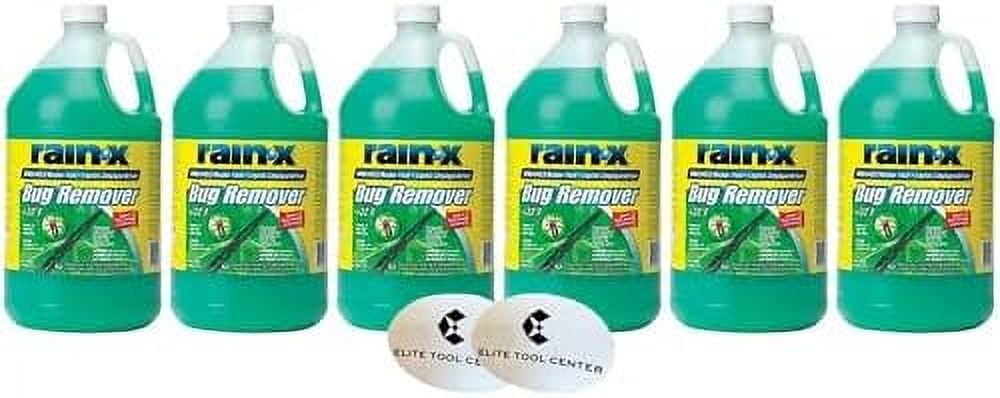 6 PackRain X Green Windshield Washer Fluid With Rain Repellant & Bug Remover 32* F All Weather Fluid  Gallon Each