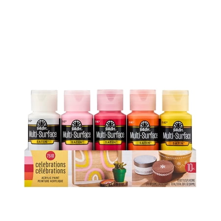FolkArt Celebrations Multi-Surface Acrylic Paint Set, 6 Packs: 10 ct. (60 total)