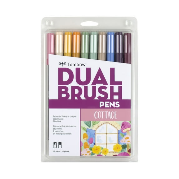 Tombow Cottage Dual Brush Pens, 6 Packs: 10 ct. (60 total)