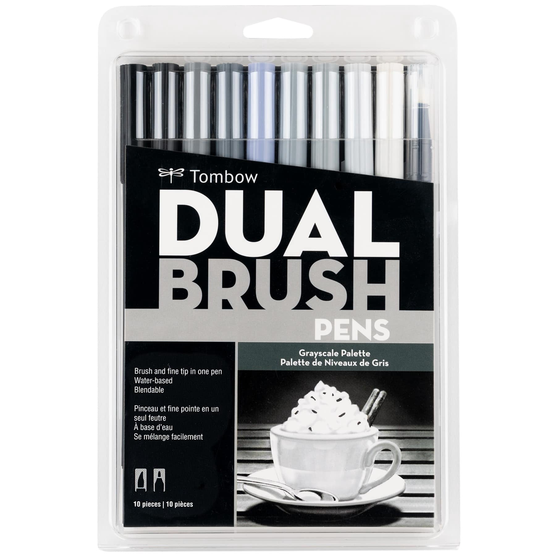 Tombow Grayscale Palette Dual Brush Pen Set, 6 Packs: 10 ct. (60 total)