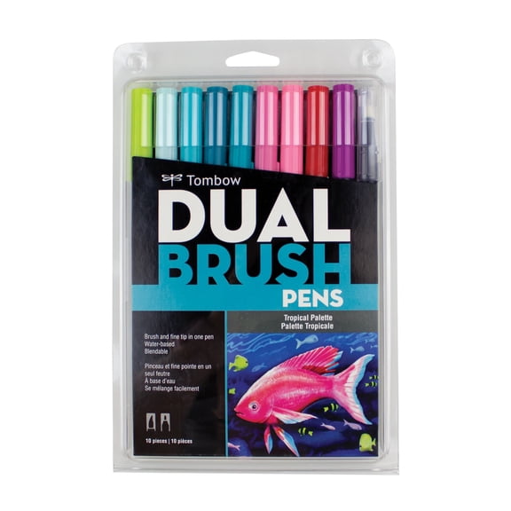 Tombow Tropical Palette Dual Brush Pens, 6 Packs: 10 ct. (60 total)
