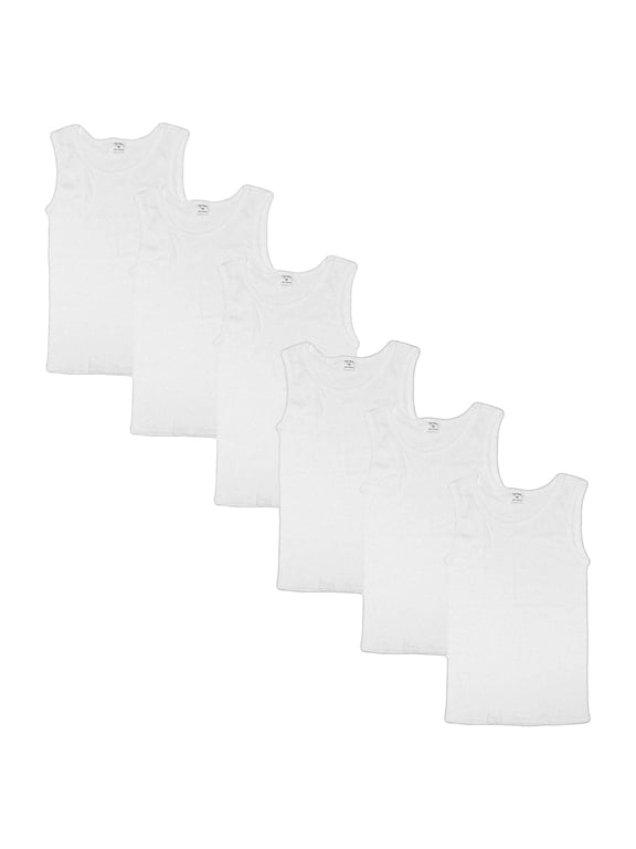 6 Packs 100% Cotton Athletic Men's Basic Tank Top