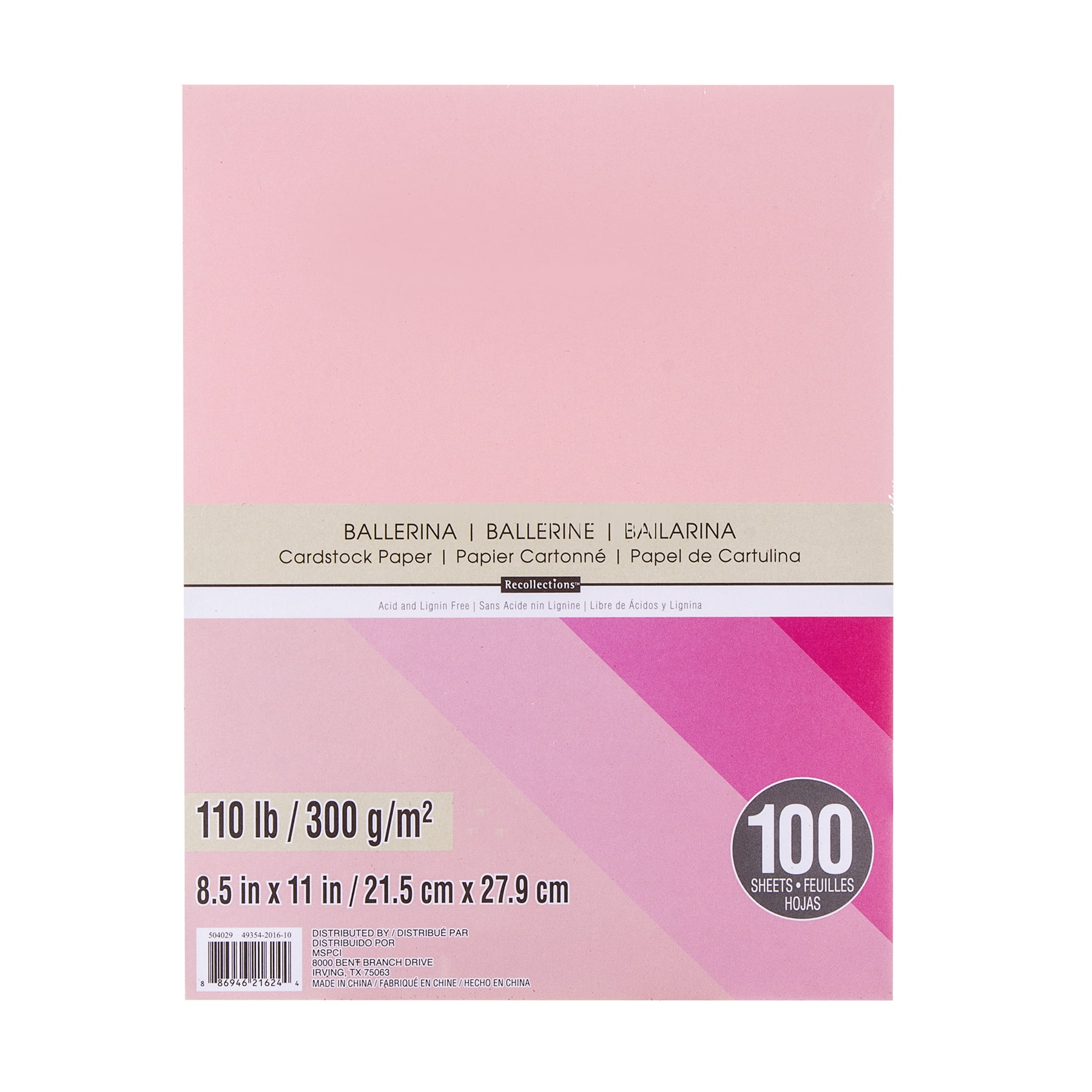 Recollections Ballerina 8.5" x 11" Cardstock Paper, 6 Packs: 100 ct. (600 total)