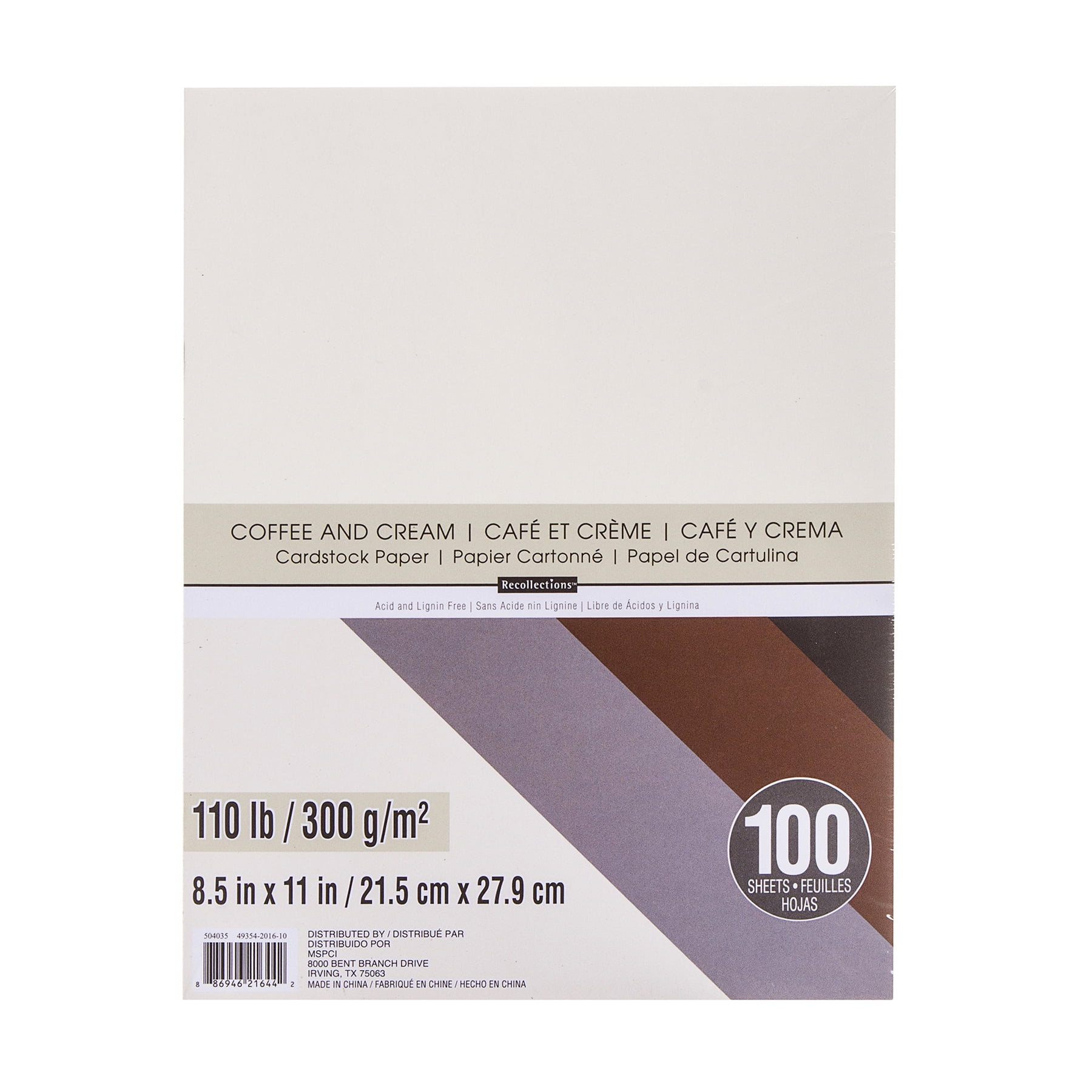 Recollections Coffee & Cream 8.5" x 11" Cardstock Paper, 6 Packs: 100 ct. (600 total)