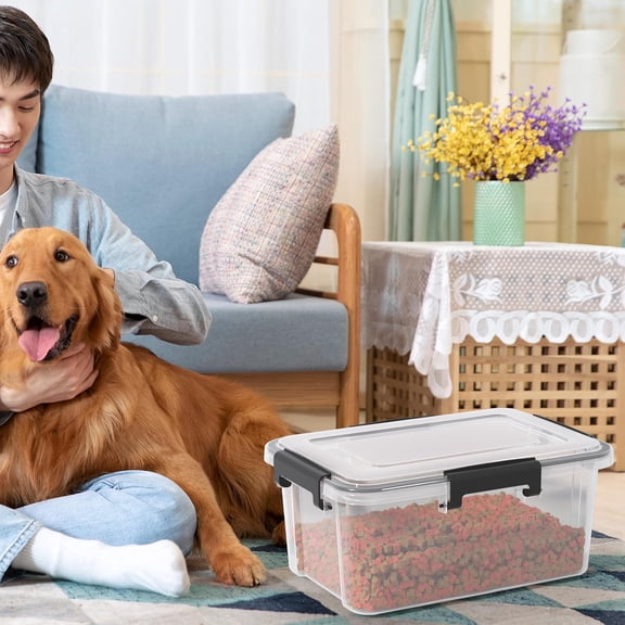 6 Packs 12 Quart WeatherPro Plastic Storage Bins with Lids Stackable Gasket Box Tight Seal for Home Organization