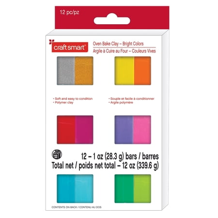 Craft Smart Bright Colors Oven Bake Clay, 6 Packs: 12 ct. (72 total)
