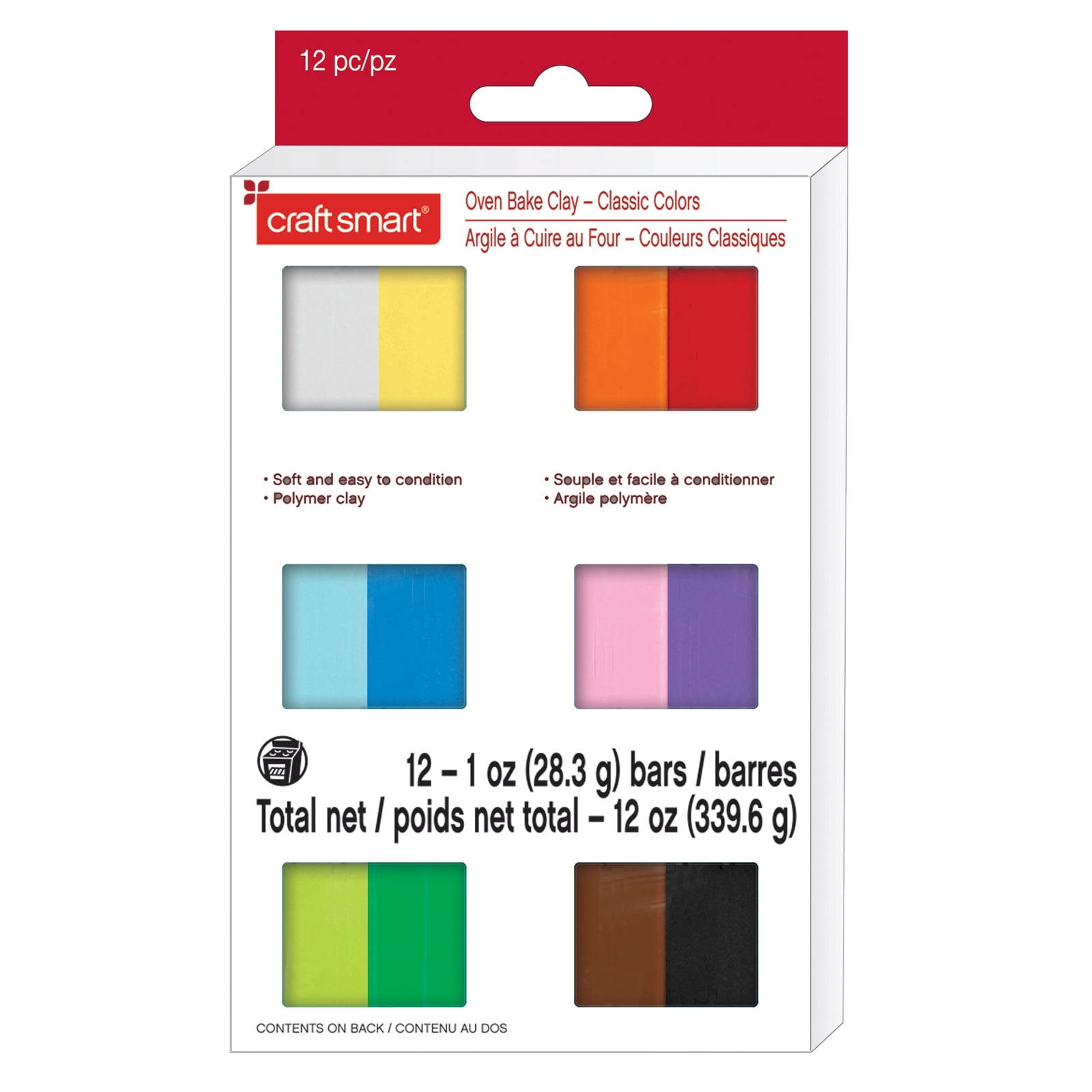 Craft Smart Classic Colors Oven Bake Clay, 6 Packs: 12 ct. (72 total)