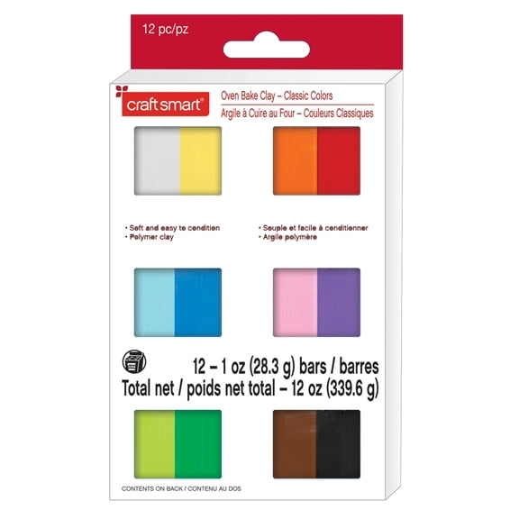 Craft Smart Classic Colors Oven Bake Clay, 6 Packs: 12 ct. (72 total)