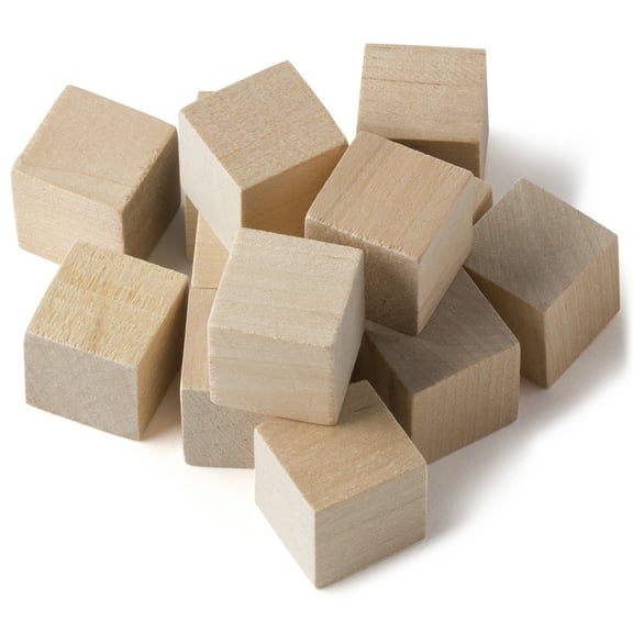 6 Packs: 13 ct. (78 total) 1" Square Wood Blocks by Make Market