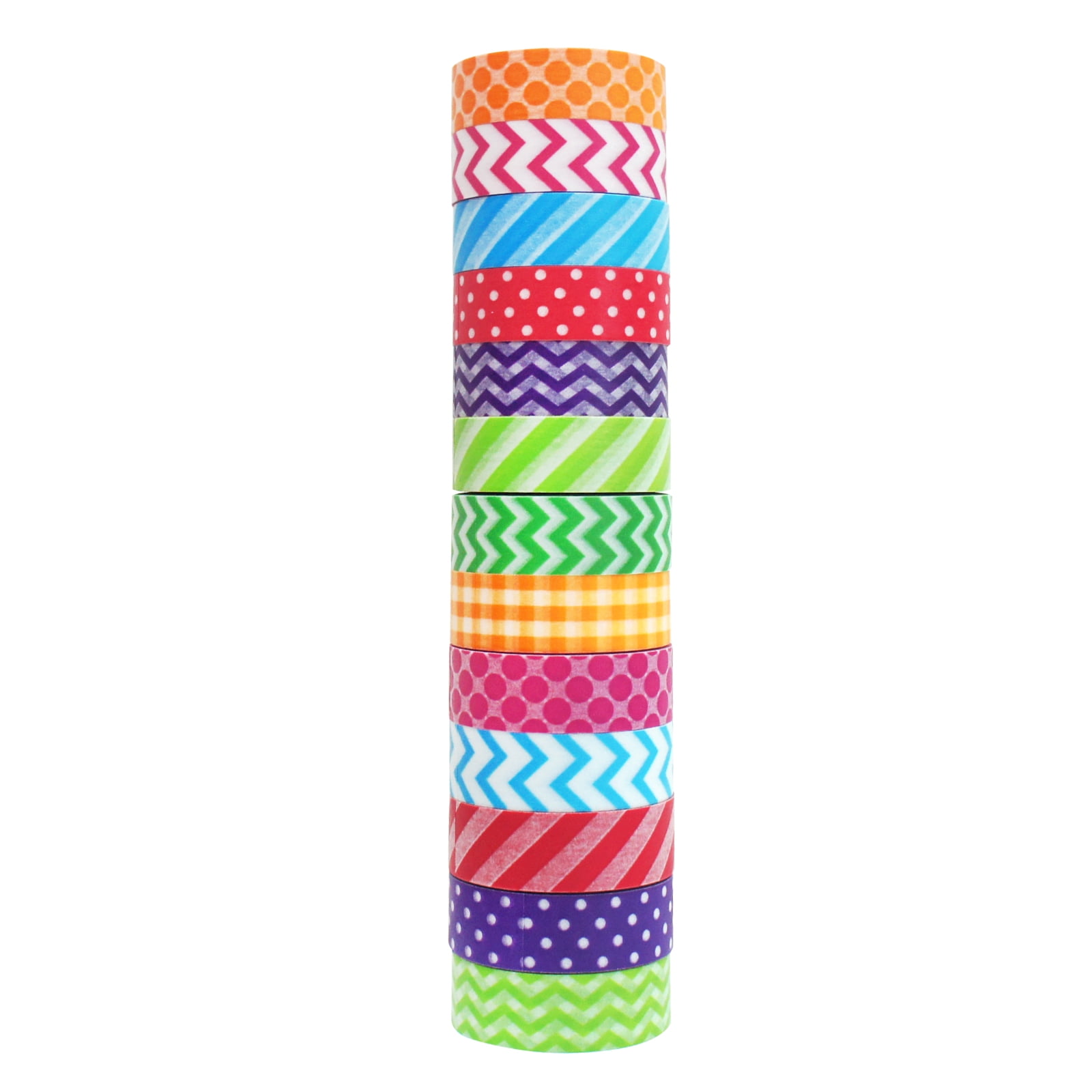 Recollections Basics Print Washi Tape Tube, 6 Packs: 13 ct. (78 total)
