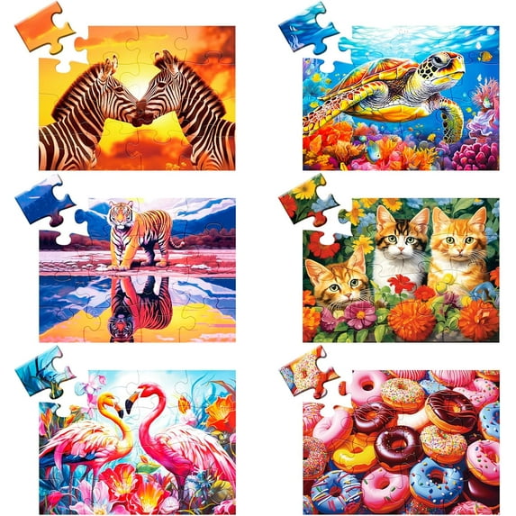 6 Packs 16 Piece Large Piece Jigsaw Puzzle Dementia Alzheimer #39 s