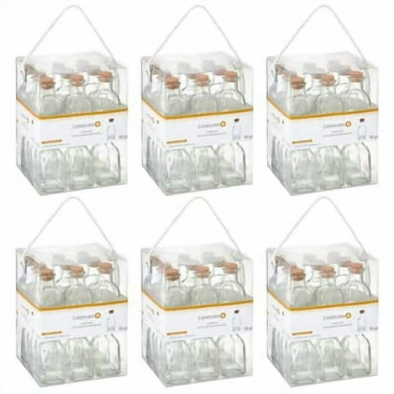 6 Packs: 18 ct. (108 total) Favor Jars with Cork Stoppers by Celebrate It