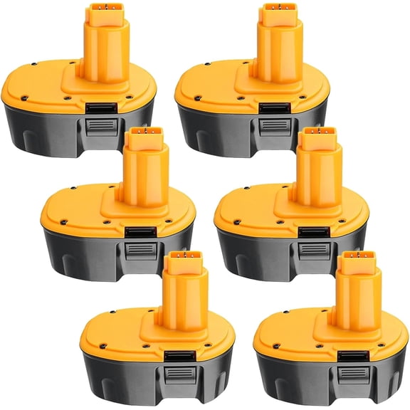 6 Packs 18V Replacement Battery for DeWalt DC9096 18 Volt DE9096 DC9098 DE9098 DE9098 DW9096 DW9095