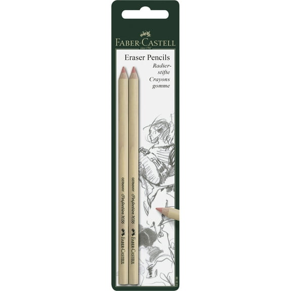 6 Packs: 2 ct. (12 total) Faber-Castell Eraser Pencils