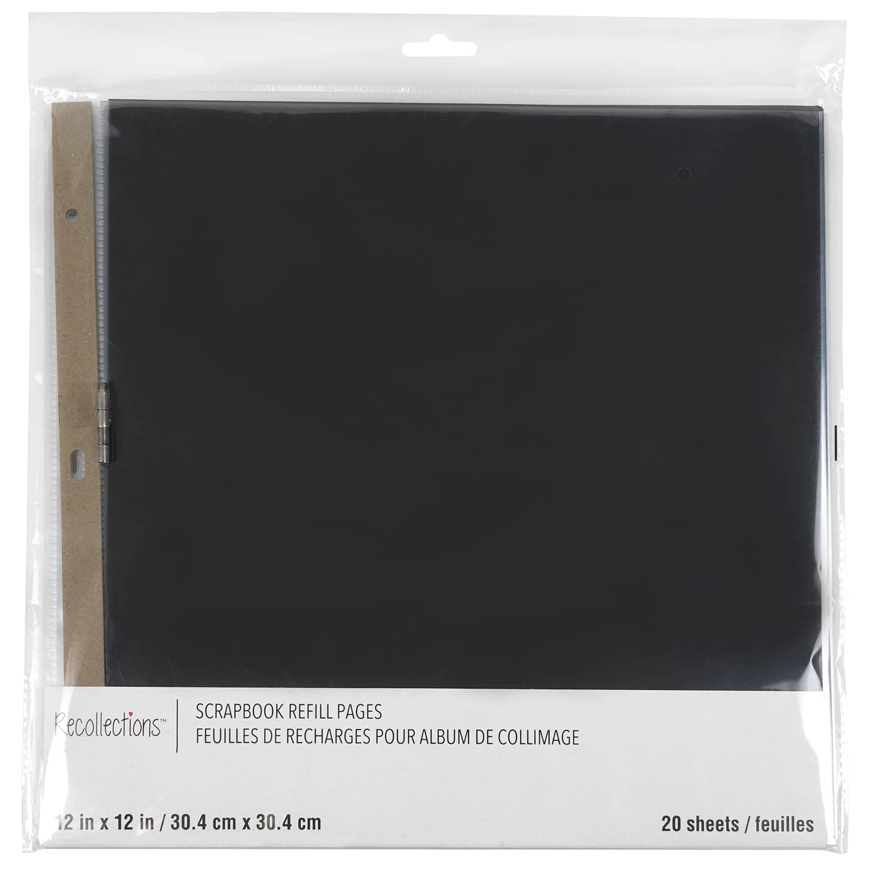 6 Packs 20 ct. (120 total) 12" x 12" Black Scrapbook Refill Pages by