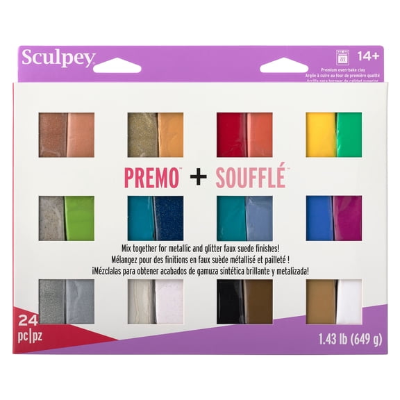 1oz. Sculpey Premo & Souffle Oven-Bake Clay, 6 Packs: 24 ct. (144 total)