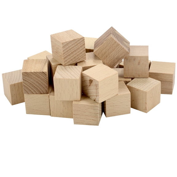 6 Packs: 24 ct. (144 total) 3/4" Square Wood Blocks by Make Market