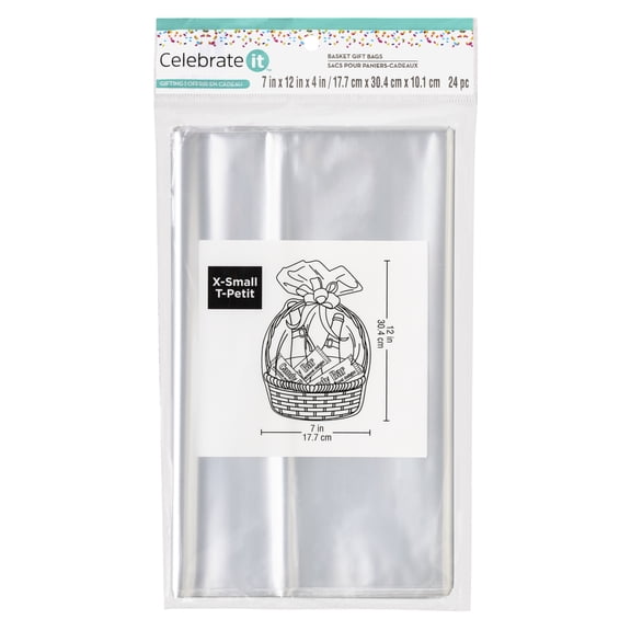 6 Packs: 24 ct. (144 total) Extra Small Basket Gift Bags by Celebrate It