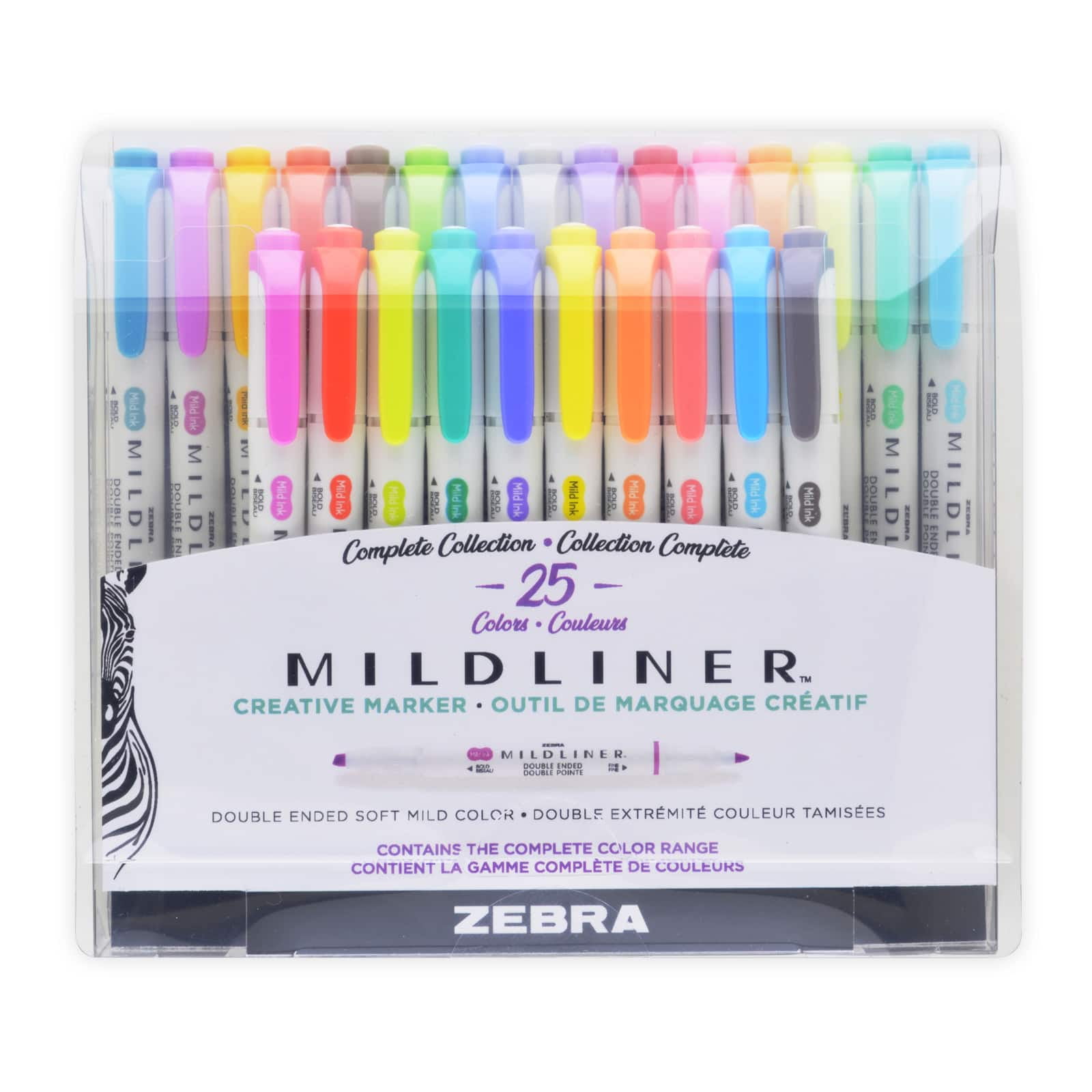 6 Packs: 25 ct. (150 total) Zebra Mildliner™ Double Ended Creative Markers  