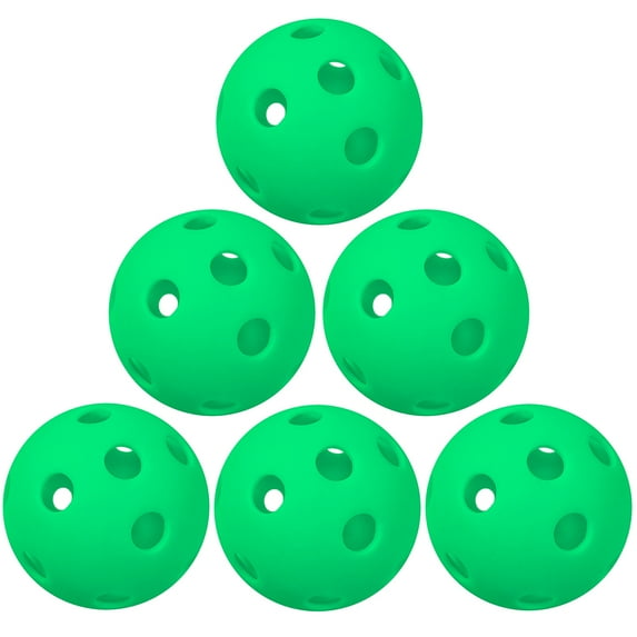 6 Packs 26 Holes Indoor Pickleball Balls for Indoor Court