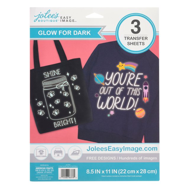 6 Packs 3 ct. (18 total) Jolee's Boutique® Easy Image® IronOn Glow in