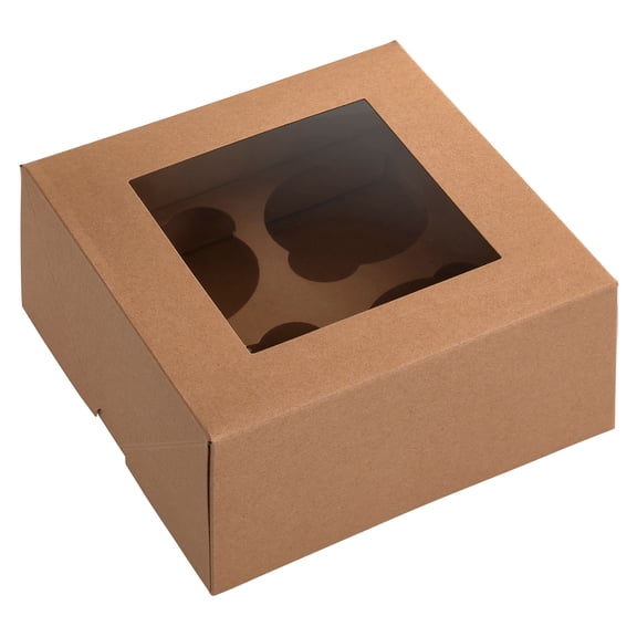 6 Packs: 3 ct. (18 total) Kraft Cupcake Boxes by Makery