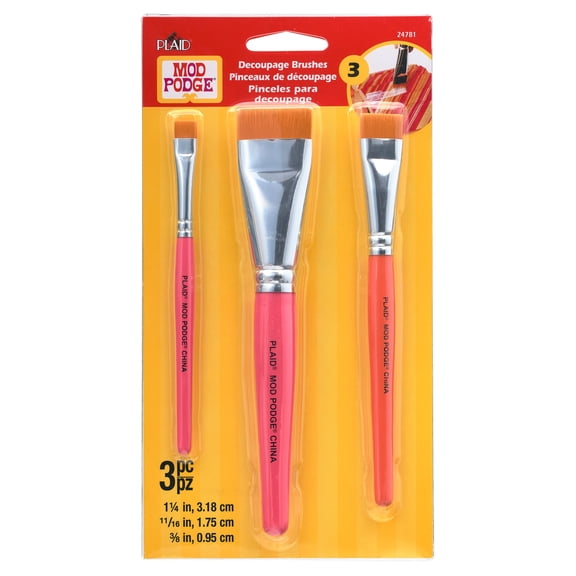 Mod Podge Decoupage Brush Set, 6 Packs: 3 ct. (18 total)