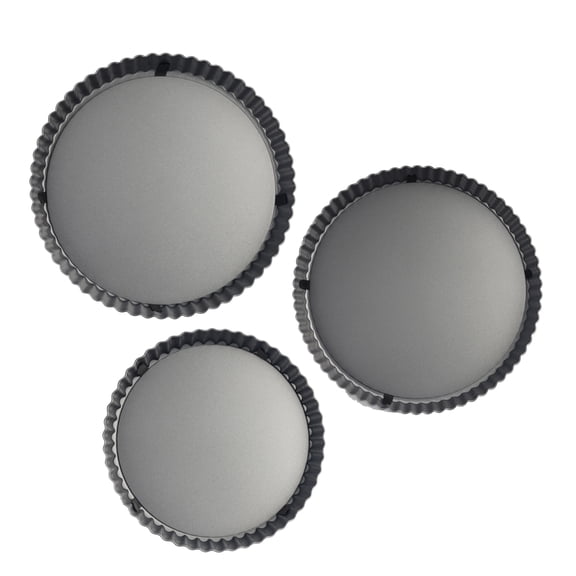 6 Packs: 3 ct. (18 total) Non-Stick Quiche & Tart Pan Set by Celebrate It