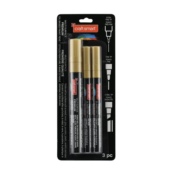 6 Packs: 3 ct. (18 total) Premium Oil-Based Paint Pens by Craft Smart