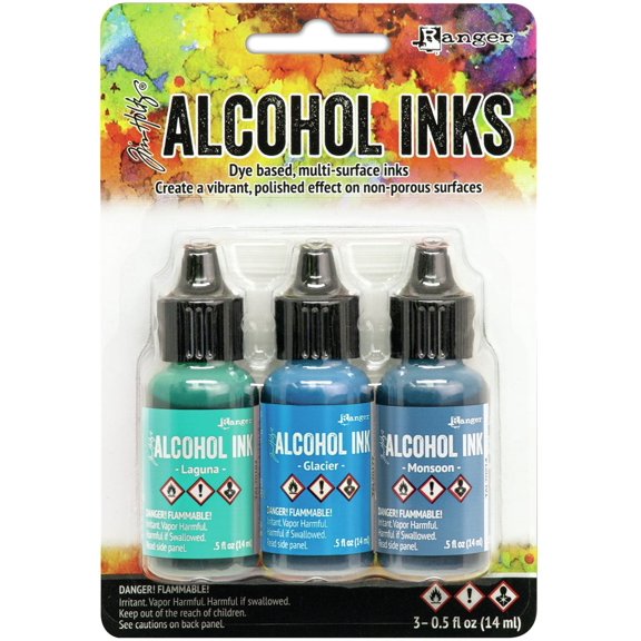 Ranger THoltz Alcohol Ink Set Teal/Blue Spectrum - 6 Packs: