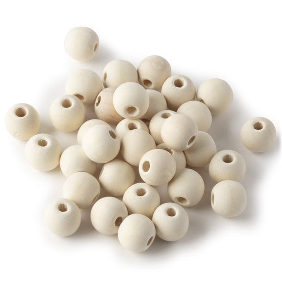 6 Packs: 34 ct. (204 total) 16mm Wood Round Beads by Make Market