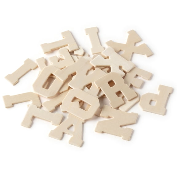 6 Packs: 36 ct. (216 total) 1.75" Wood Varsity Letters by Make Market