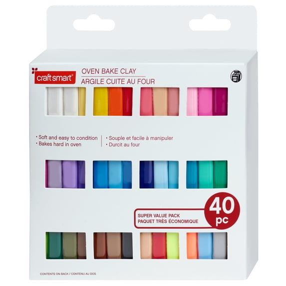 Craft Smart 1oz. Super Value Pack Oven-Bake Clay, 6 Packs: 40 ct. (240 total)