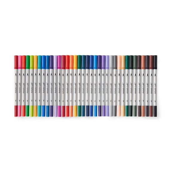 Artist's Loft Dual Tip Brush Fineliner Markers, 6 Packs: 48 ct. (288 total)